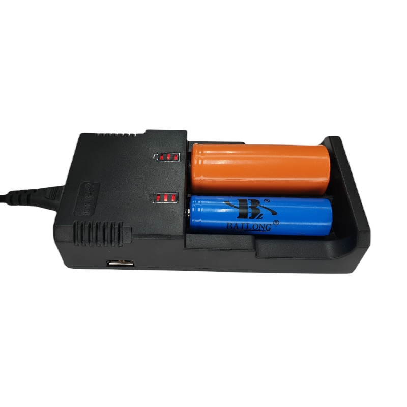 Зарядное устройство HD-8863 на 2 Li-on аккумулятора + выход USB