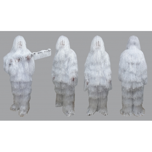 Маскировочный 3D костюм Леший (Снеговик) для охотника и оружия, цвет белый, размер XL-XXL